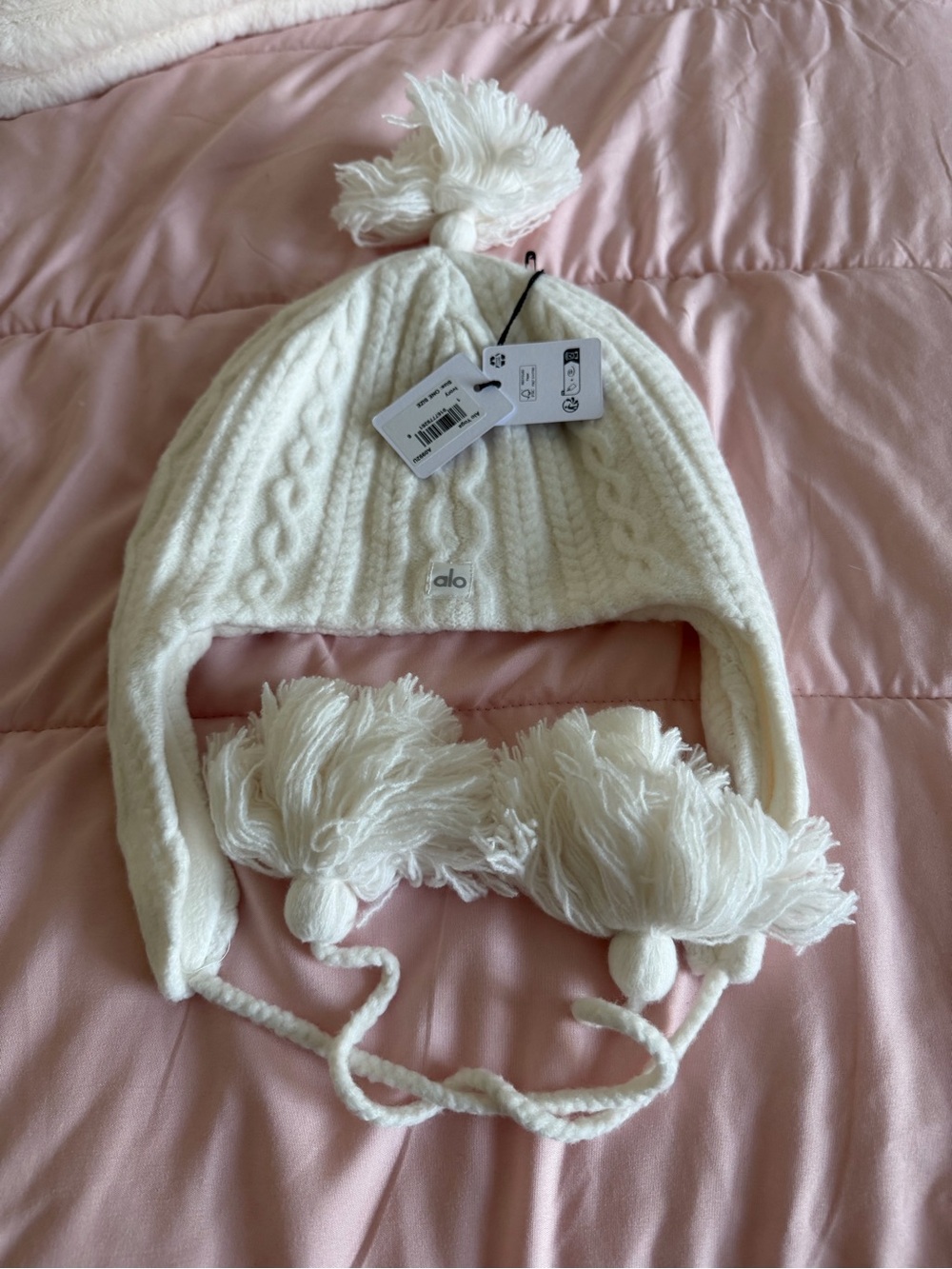 Cable Knit Winter Bliss Earflap Beanie